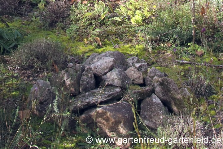 Steinhaufen aus Lesesteinen