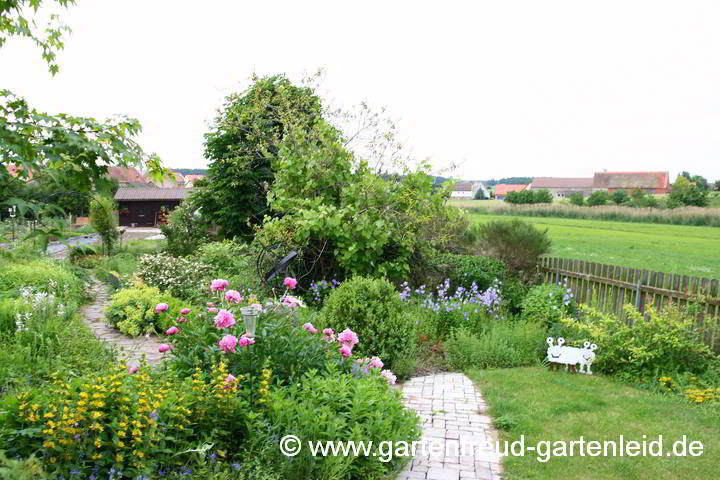 Blick zum Kräutergarten